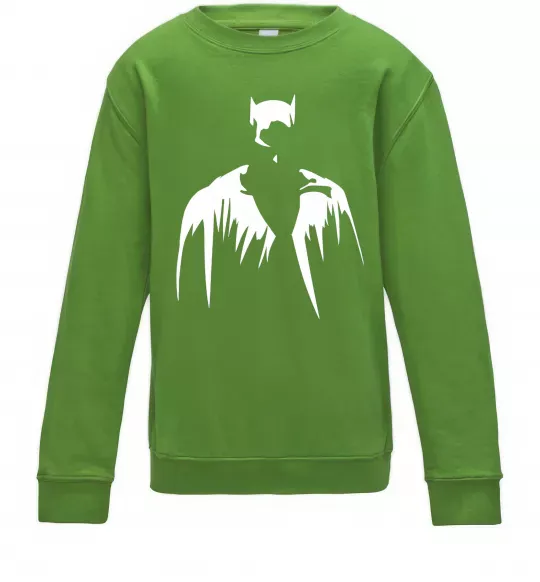 Детский Свитшот Бетмен силует Лаймовый фото