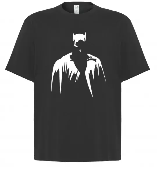 Футболка Оверсайз Бетмен силует Чорний фото