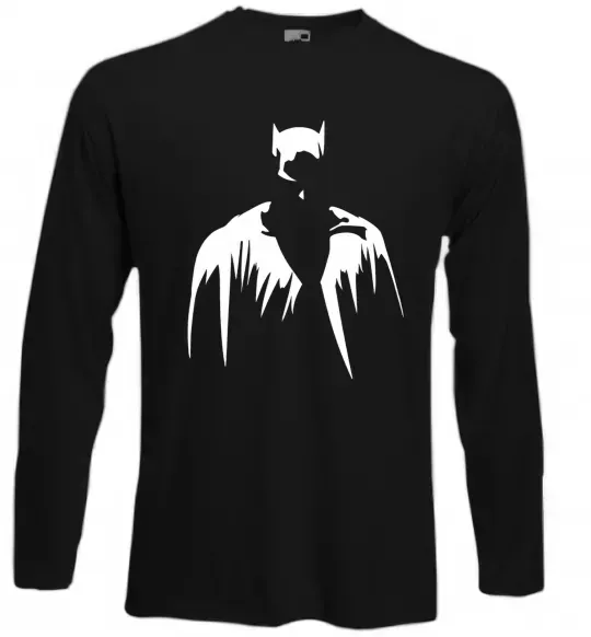 Лонгслів Бетмен силует Чорний фото