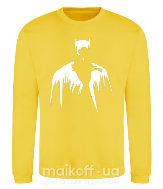 Світшот Бэтмен силуэт Сонячно жовтий фото
