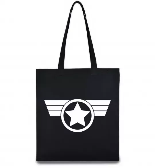 Эко-сумка Капітан Америка лого Черный фото