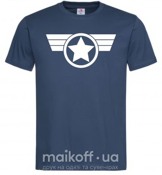 Чоловіча футболка Капитан Америка лого Темно-синій фото