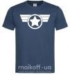 Мужская футболка Капитан Америка лого Темно-синий фото