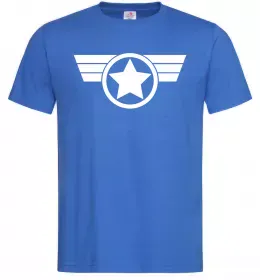 Чоловіча футболка Капітан Америка лого Яскраво-синій фото
