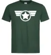 Чоловіча футболка Капітан Америка лого Темно-зелений фото