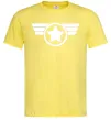 Чоловіча футболка Капітан Америка лого Лимонний фото