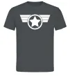 Чоловіча футболка Капітан Америка лого Графіт фото