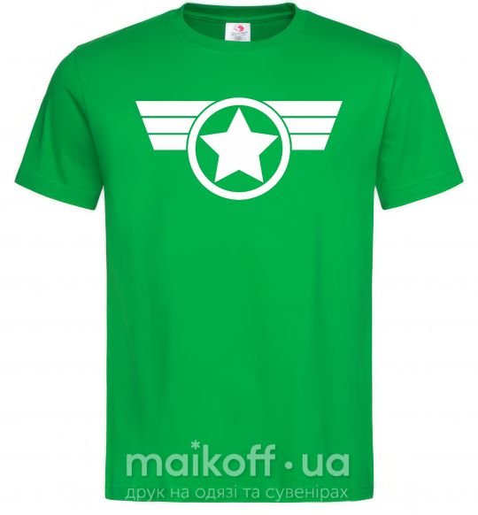 Мужская футболка Капитан Америка лого Зеленый фото
