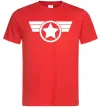 Чоловіча футболка Капітан Америка лого Червоний фото