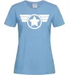 Жіноча футболка Капітан Америка лого Блакитний Жіноча футболка Капітан Америка лого Блакитний фото