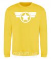 Світшот Капитан Америка лого Сонячно жовтий фото