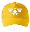 Кепка Капитан Америка лого Солнечно желтый фото