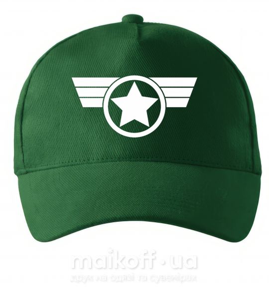Кепка Капитан Америка лого Темно-зеленый фото