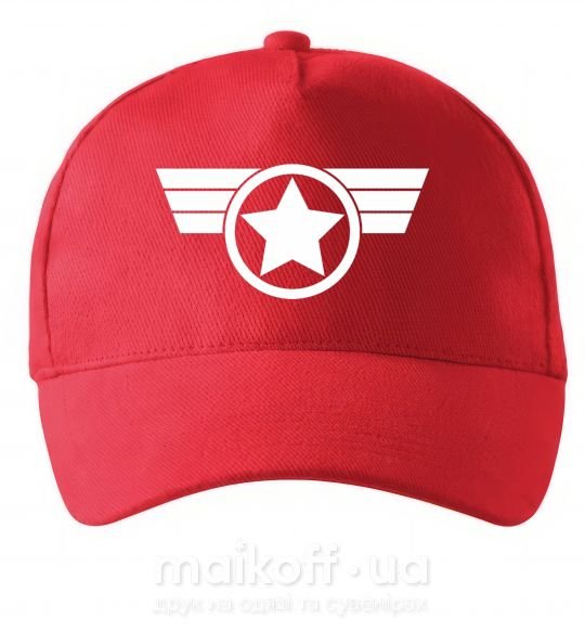 Кепка Капитан Америка лого Красный фото