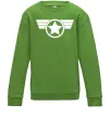 Детский Свитшот Капітан Америка лого Лаймовый фото