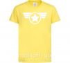 Детская футболка Капитан Америка лого Лимонный фото