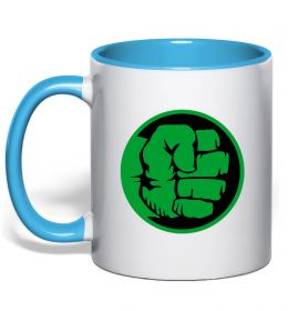 Чашка з кольоровою ручкою Лoго Халк