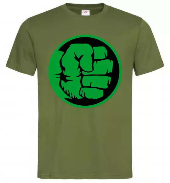 Мужская футболка Лoго Халк Оливковый фото