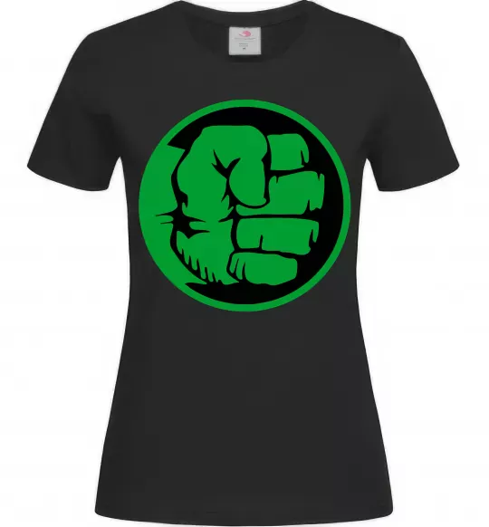 Жіноча футболка Лoго Халк Чорний фото