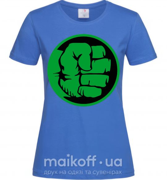 Жіноча футболка Лoго Халк Яскраво-синій фото