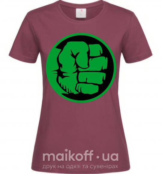 Женская футболка Лoго Халк Бордовый фото