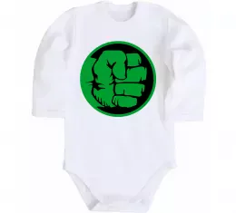 Детский боди Росомаха Белый фото