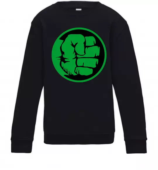 Детский Свитшот Лoго Халк Черный фото