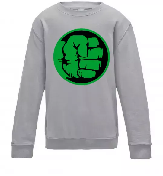 Детский Свитшот Лoго Халк Серый меланж фото