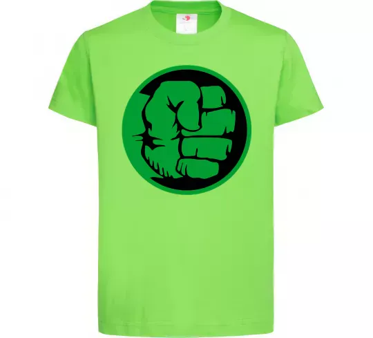 Дитяча футболка Лoго Халк Лаймовий фото