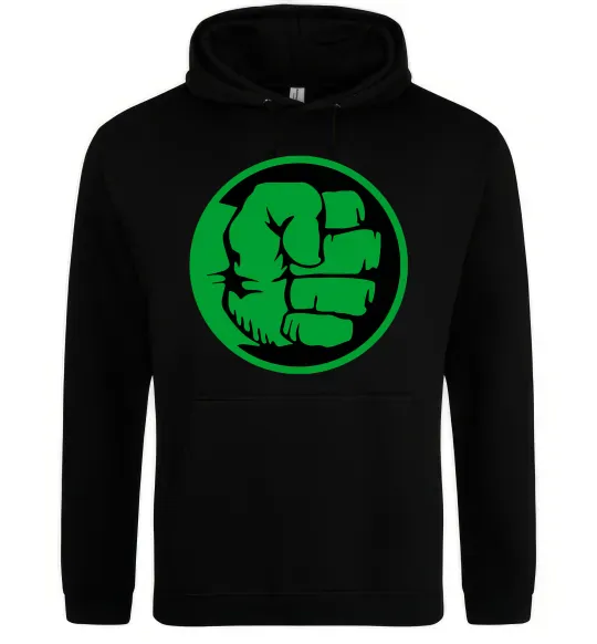 Чоловіча толстовка (худі) Лoго Халк Чорний фото