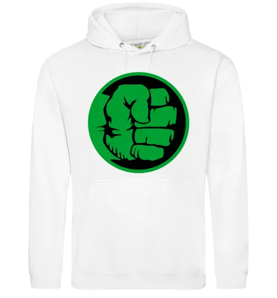 Чоловіча толстовка (худі) Лoго Халк Білий фото
