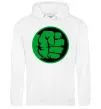 Чоловіча толстовка (худі) Лoго Халк Білий фото
