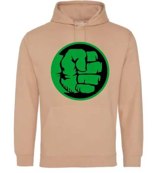 Чоловіча толстовка (худі) Лoго Халк Пісочний фото