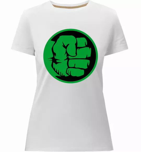 Женская премиум футболка Лoго Халк Белый фото