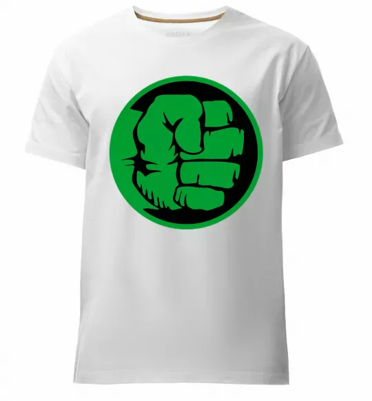 Мужская премиум футболка Лoго Халк Белый фото