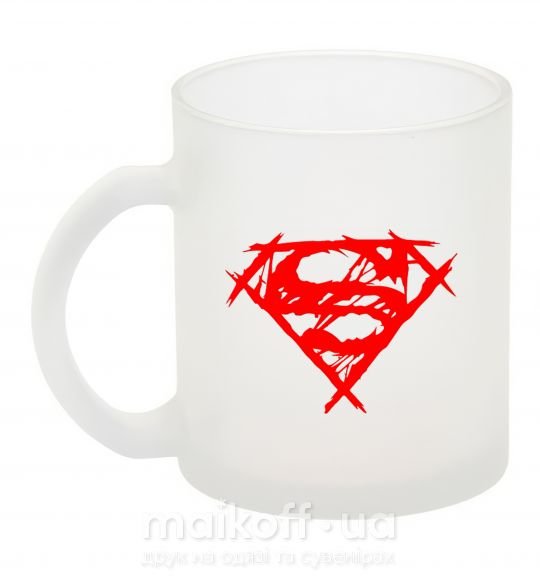 Чашка скляна Штрихованный логотип супермена Фроузен фото