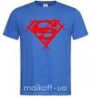 Чоловіча футболка Штрихованный логотип супермена Яскраво-синій фото