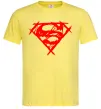 Чоловіча футболка Штрихований логотип супермена Лимонний фото