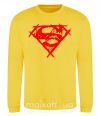 Світшот Штрихованный логотип супермена Сонячно жовтий фото