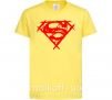 Детская футболка Штрихованный логотип супермена Лимонный фото
