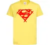 Детская футболка Штрихований логотип супермена Лимонный фото