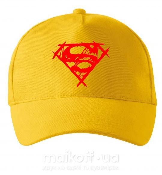 Кепка Штрихованный логотип супермена Сонячно жовтий фото