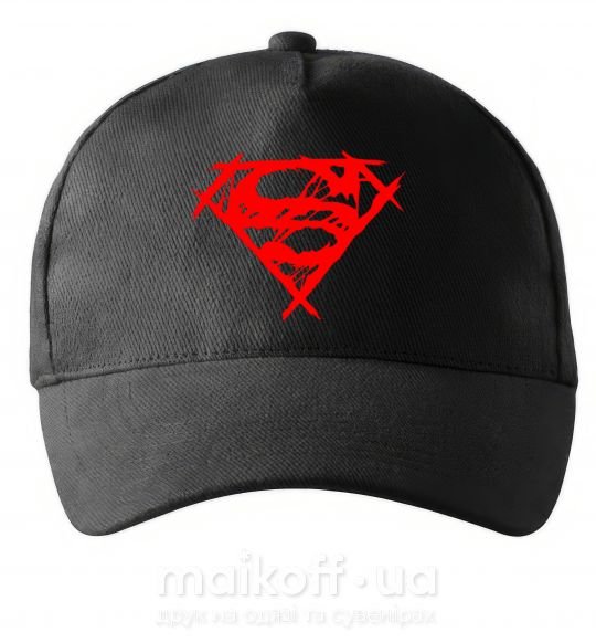 Кепка Штрихованный логотип супермена Черный фото