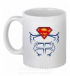 Чашка керамічна Пресс супермена Білий фото