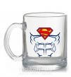 Чашка стеклянная Пресс супермена Прозрачный фото