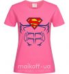 Женская футболка Пресс супермена Ярко-розовый фото