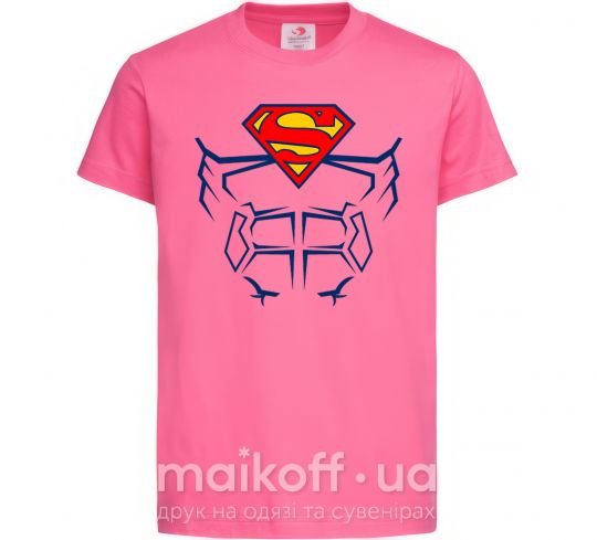 Дитяча футболка Пресс супермена Яскраво-рожевий фото