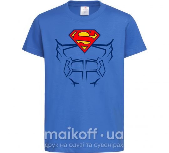 Детская футболка Пресс супермена Ярко-синий фото