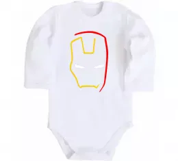 Детский боди Iron man costume Белый фото