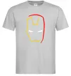 Чоловіча футболка Маска залізної людини мінімал Сірий фото